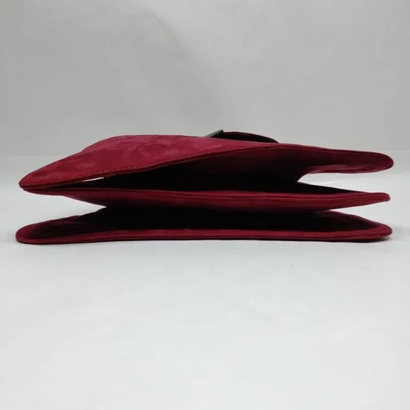 Authentic Loewe Shoulder Bag Bordeaux Suede Leather - Picture 5 of 9